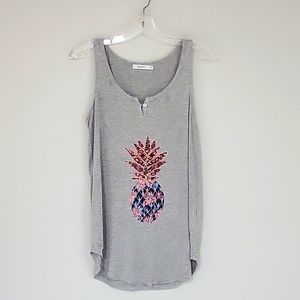 RICK'S Grey pineapple summer tank top size s